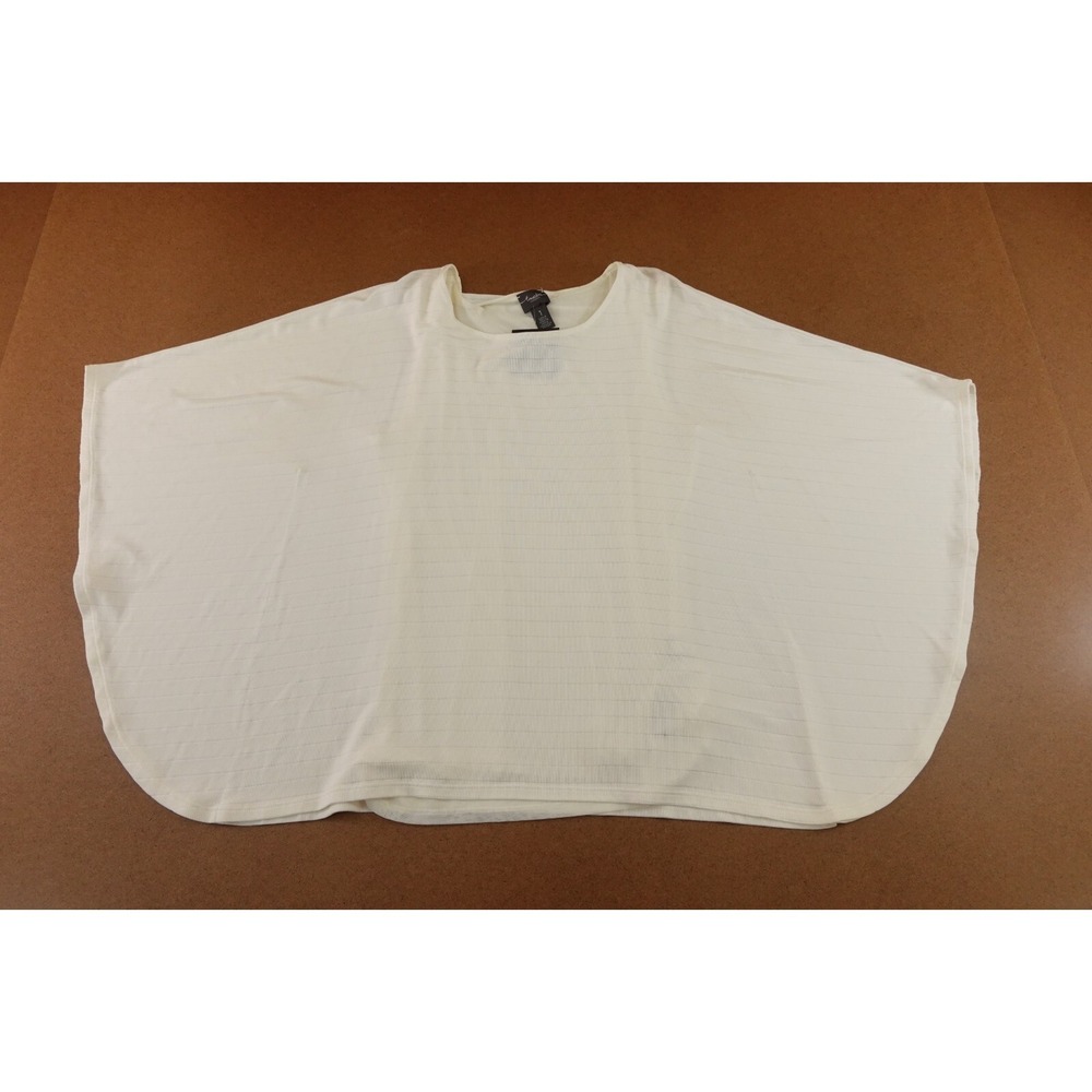 Chicos Travelers Womens Size Medium‎ Ivory Knit Tank Lined Poncho Top NWT